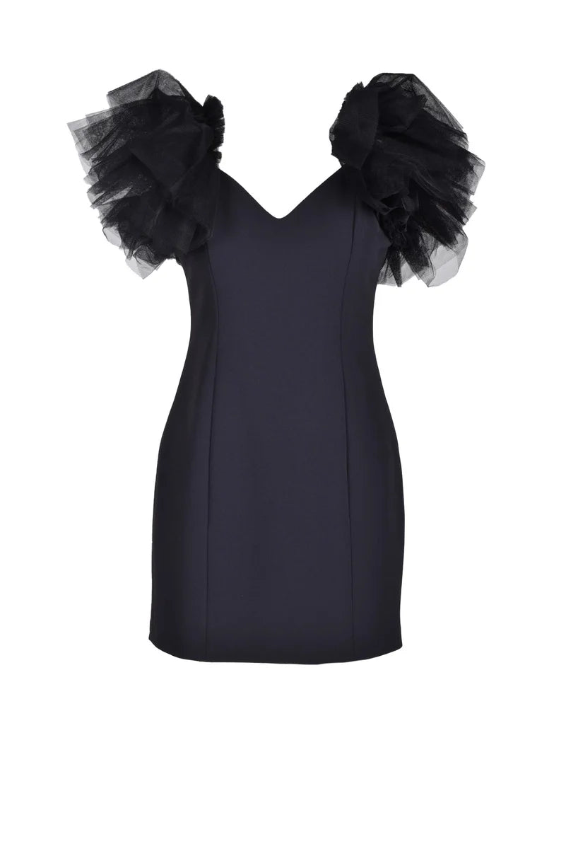 Black Dress Polyester Elastane