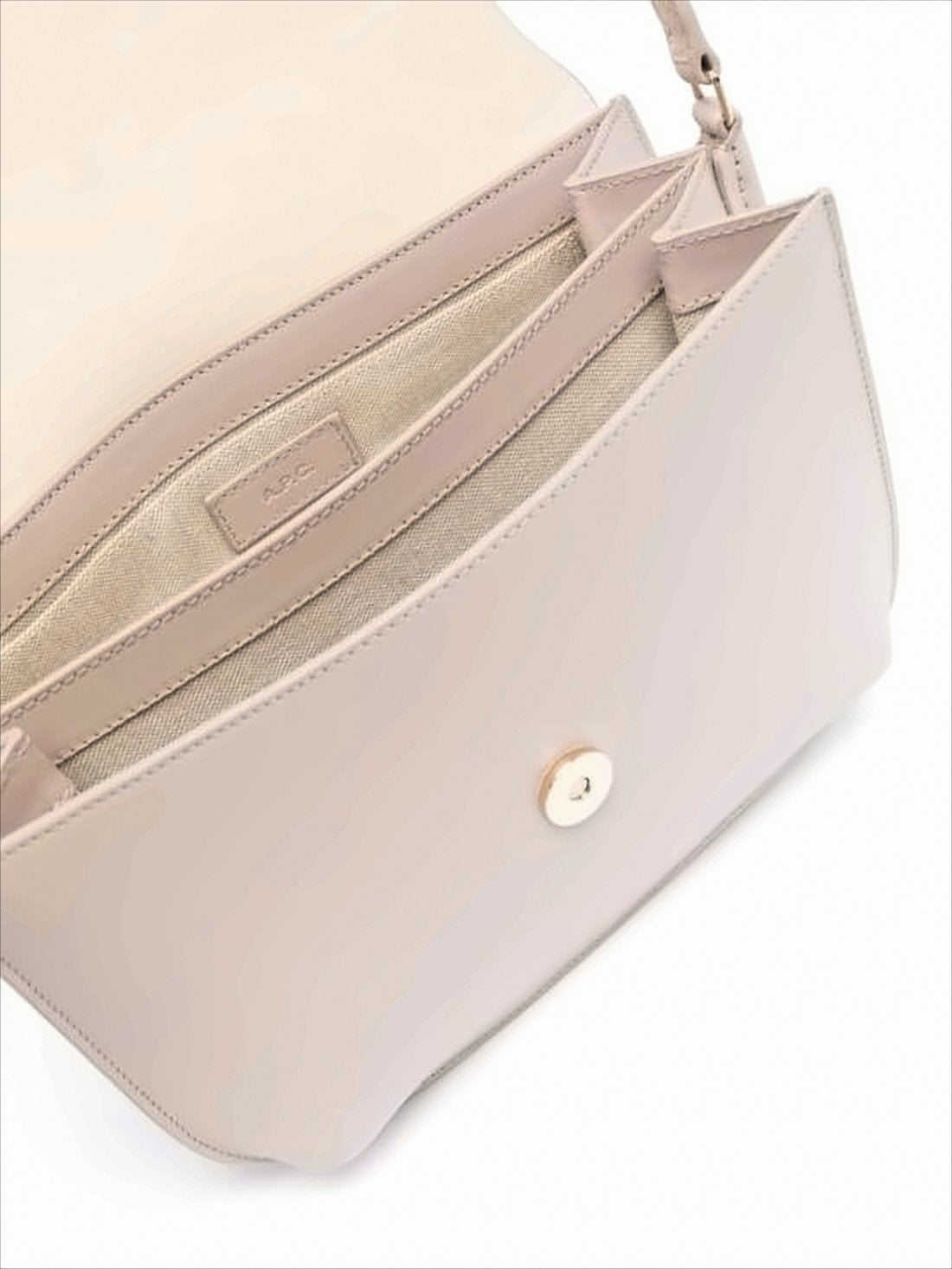 Structured Shoulder Bag with Flap Closure