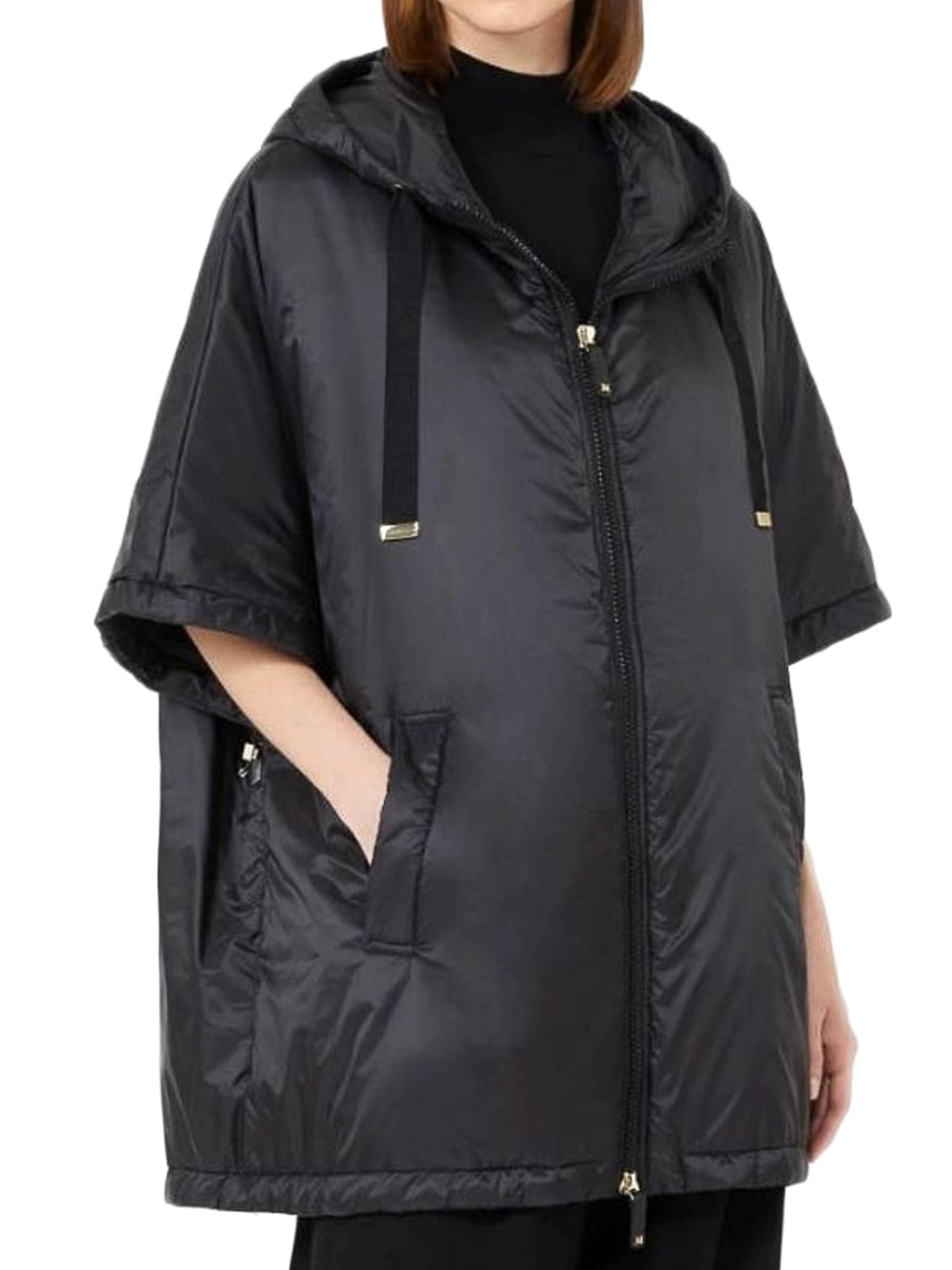 Short-Sleeve Padded Jacket with Hood