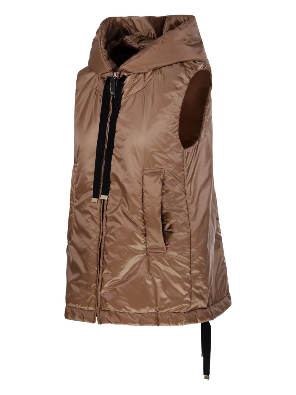 Water-Repellent Padded Canvas Hooded Gilet