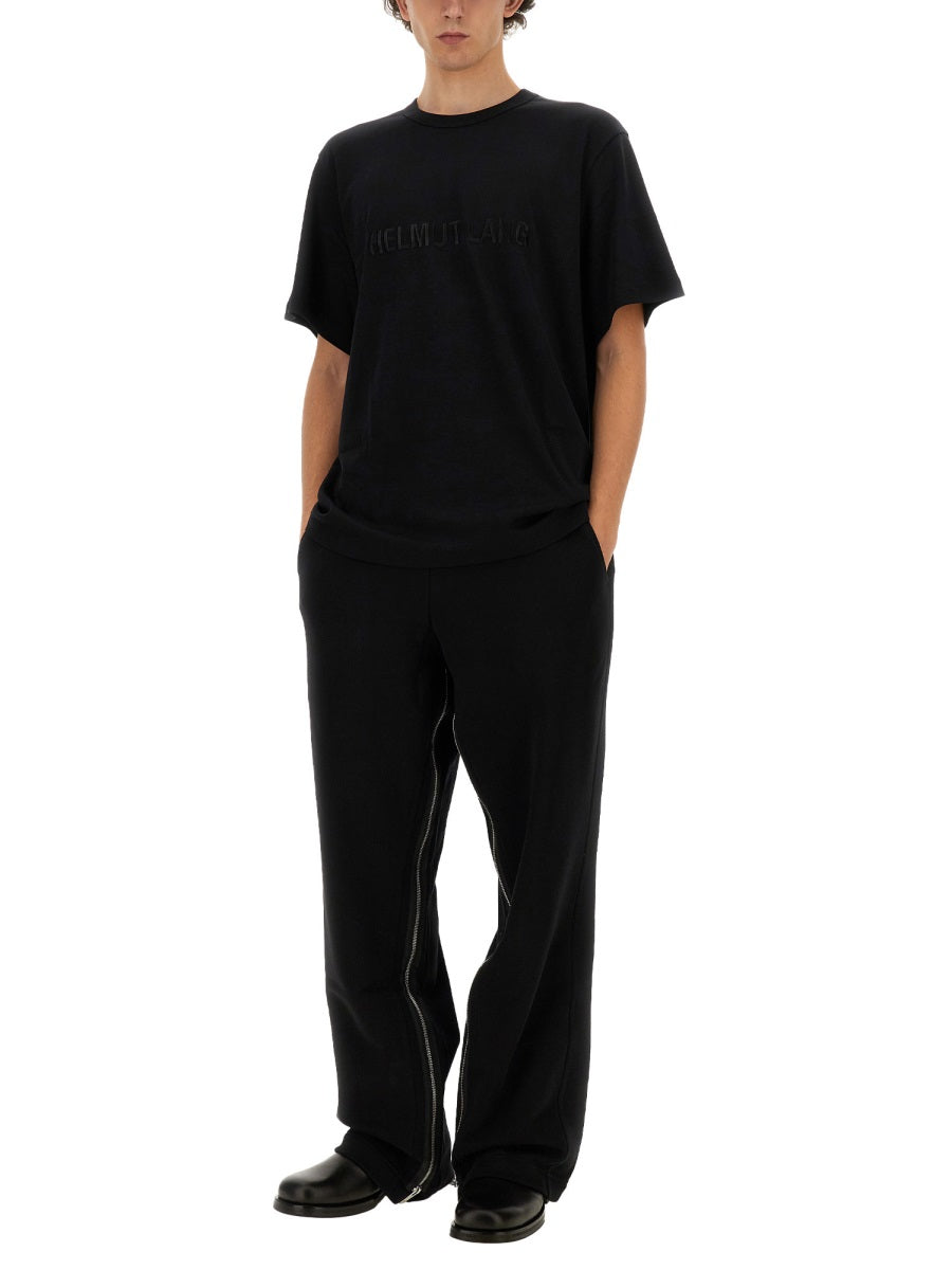 Relaxed Fit Crew Neck T-Shirt with Embossed Logo