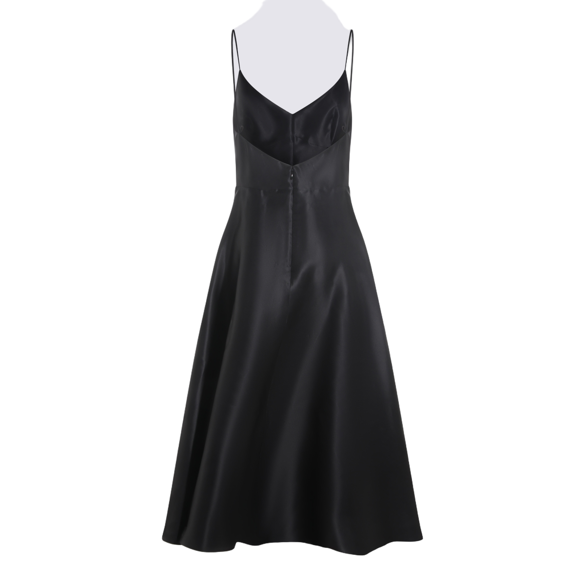 Flowing Black Midi Dress