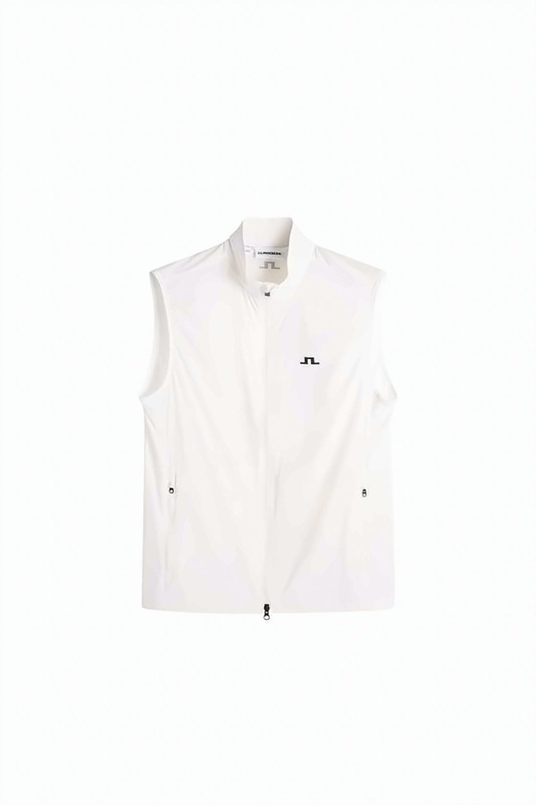 Black Sleeveless Front Zipper Snap Pocket Vest