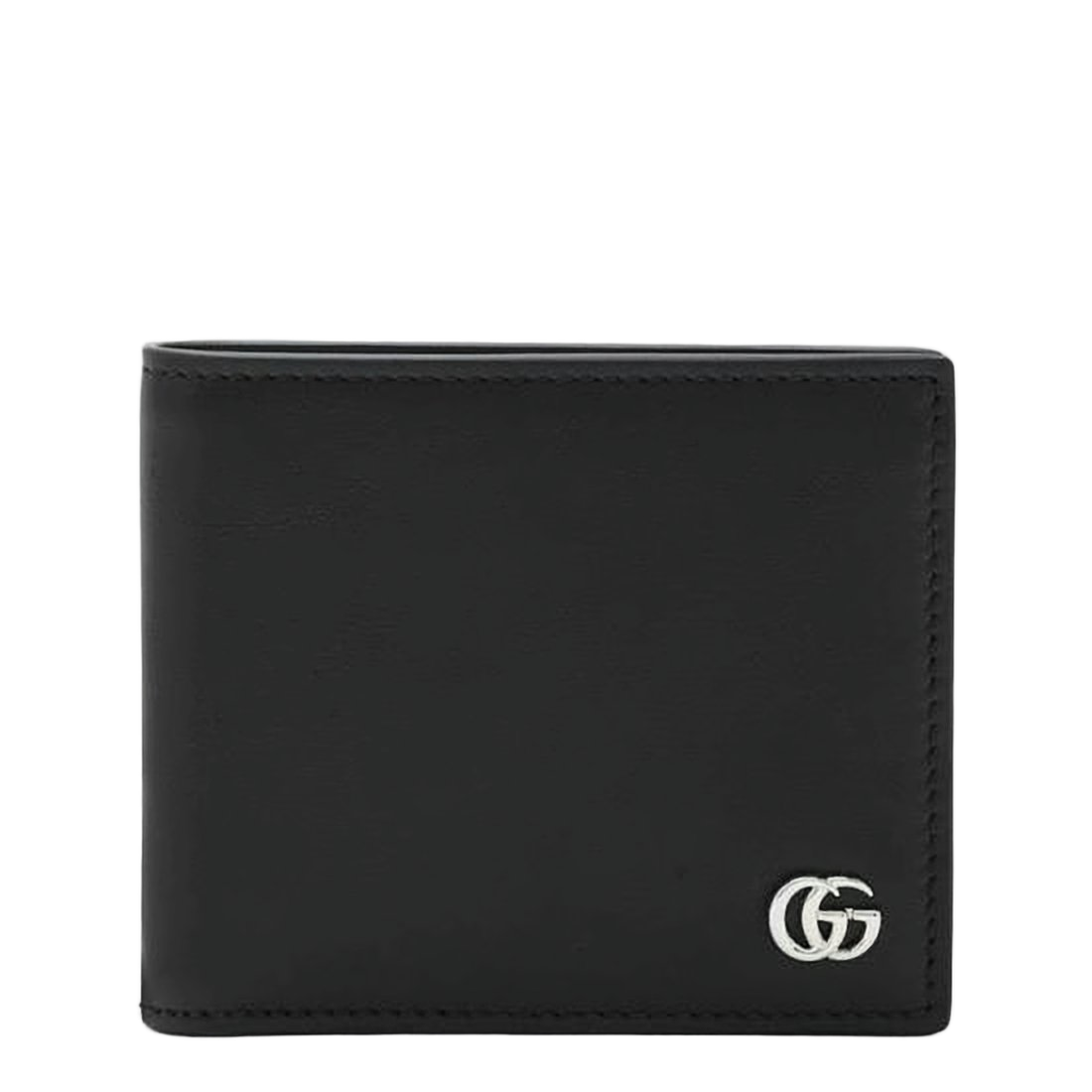 Sleek Bifold Wallet with Metallic Double-G Logo