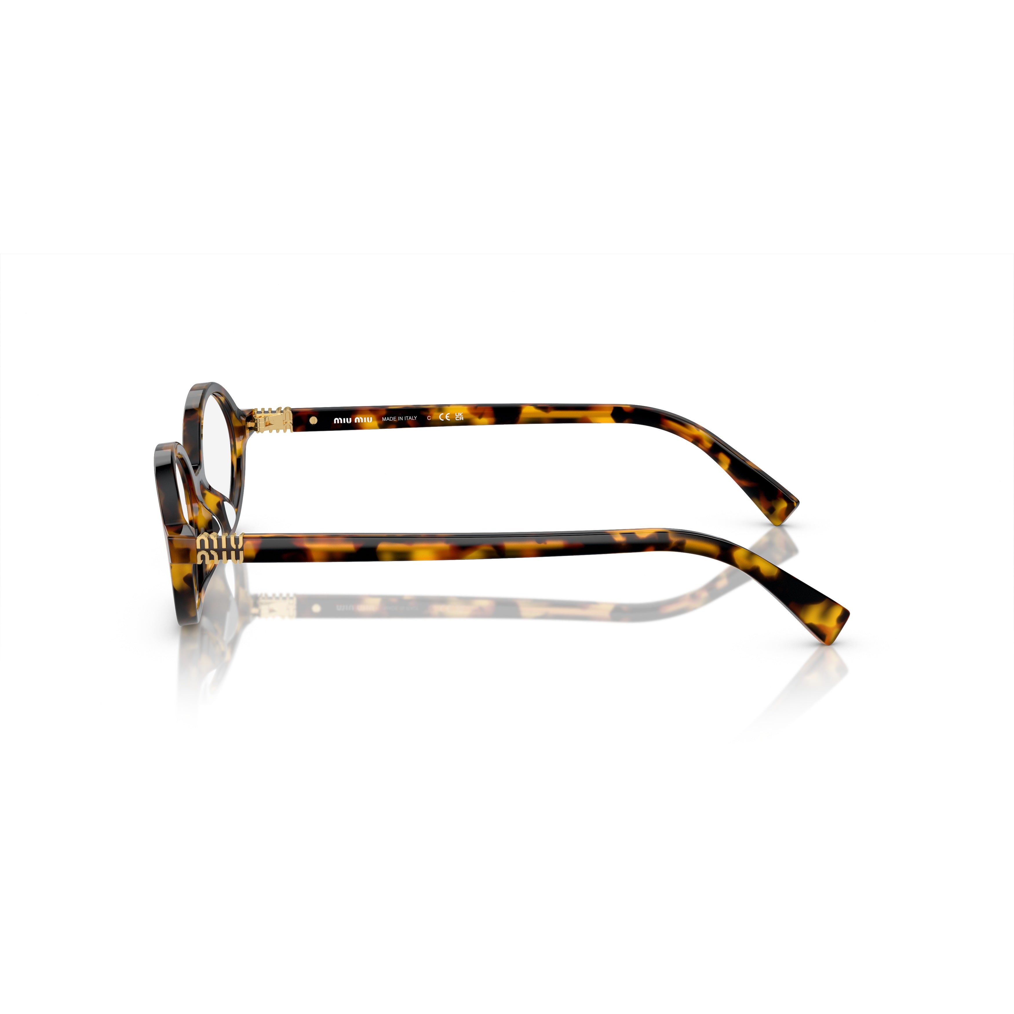 0mu 01xv Tortoiseshell Oval Sunglasses with Glossy Acetate Finish