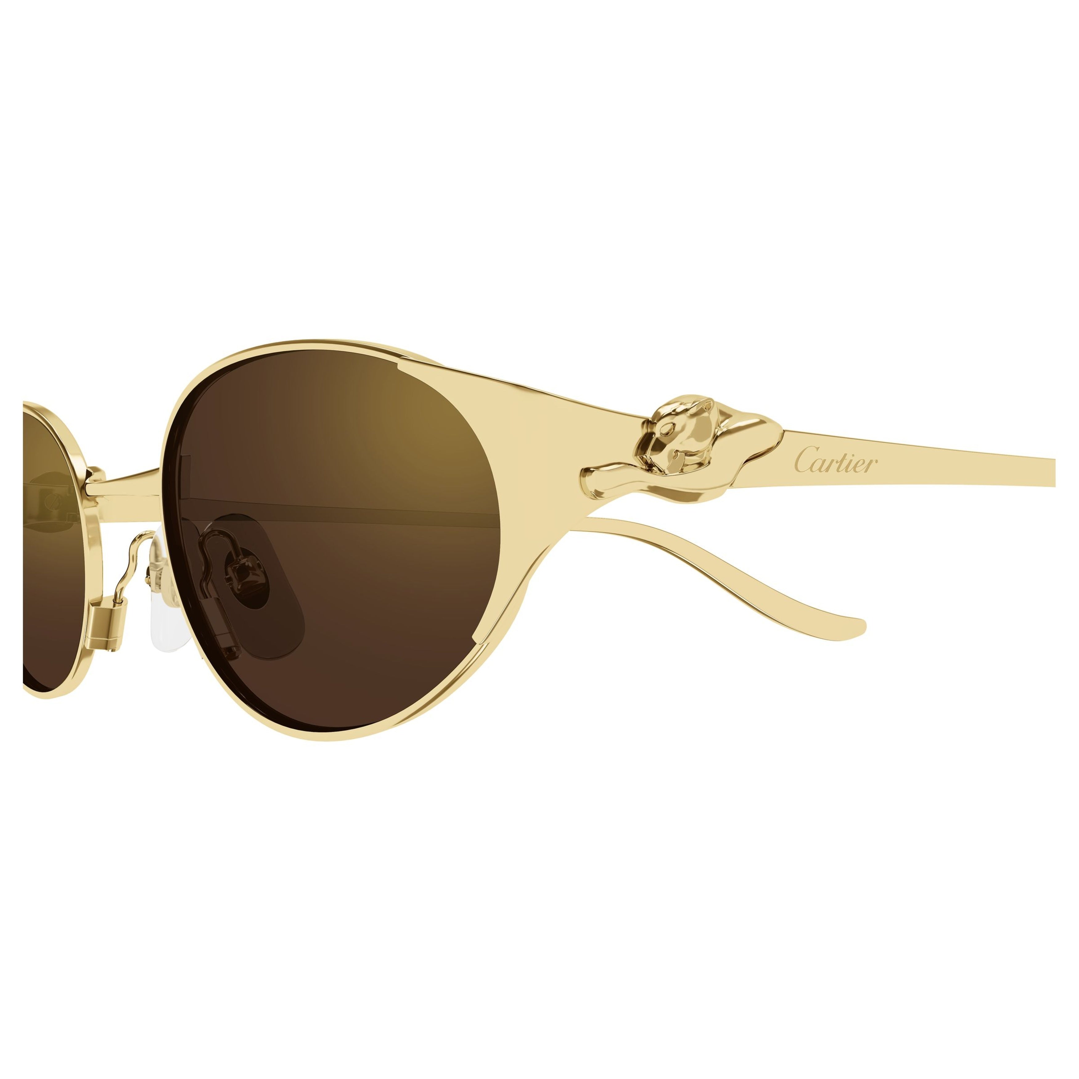 Ct0630s Oval Frame Gold-tone Metal Sunglasses
