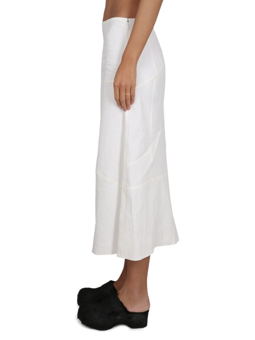 Patchwork Cotton Maxi Skirt With Flowing Silhouette