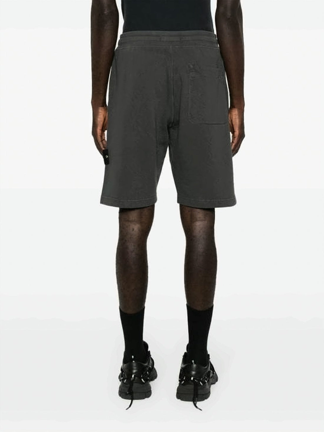 Relaxed Fit Grey Cotton Shorts