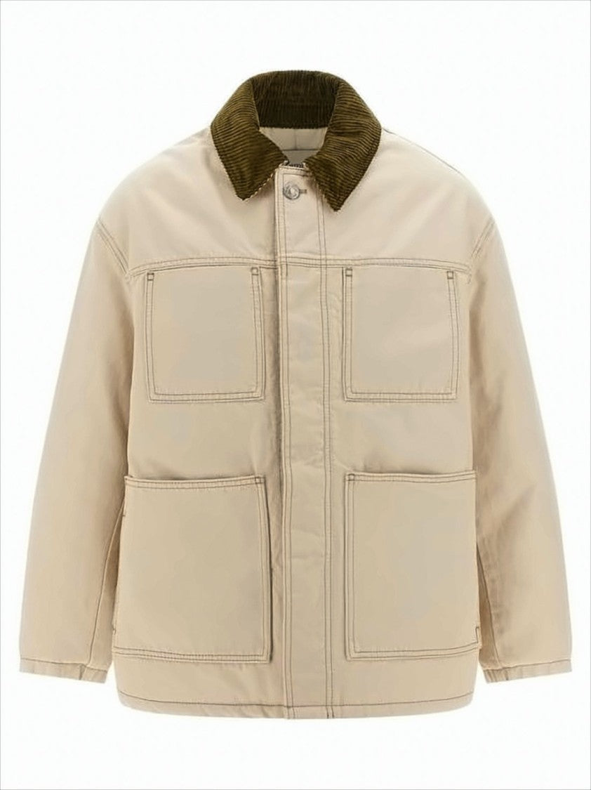 Boxy Beige Canvas Jacket
