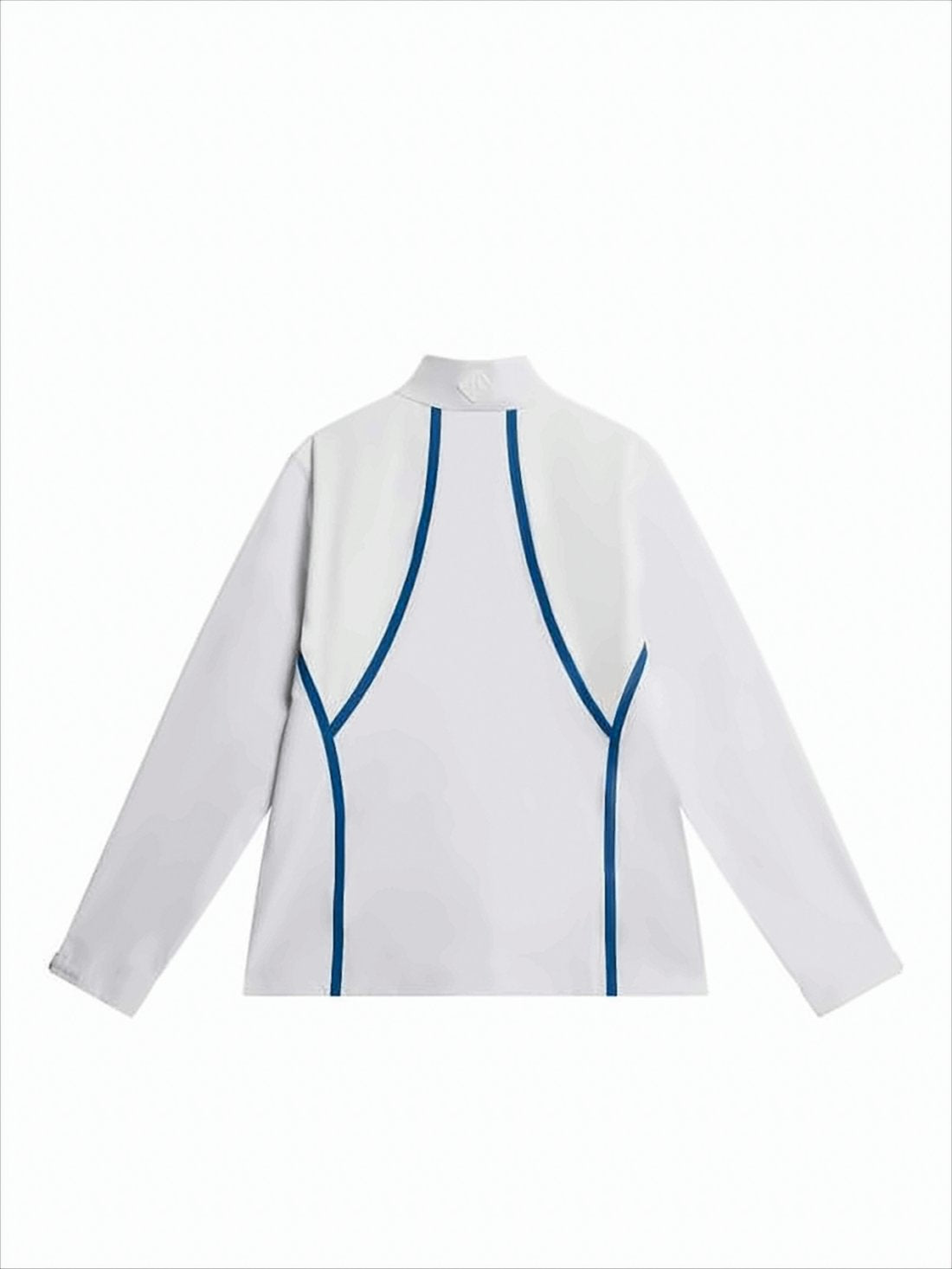 Fitted White Jacket with Sporty Accents