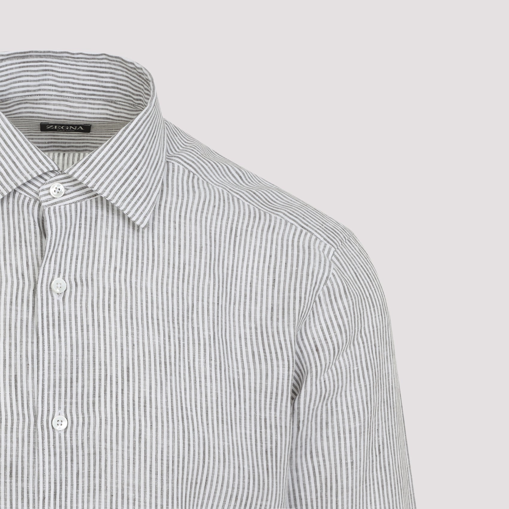 Linen Shirt with Classic Button-Down Design