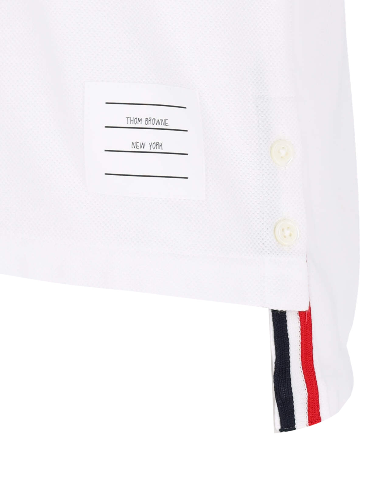 White Cotton T-Shirt With Logo And Tricolor Detail