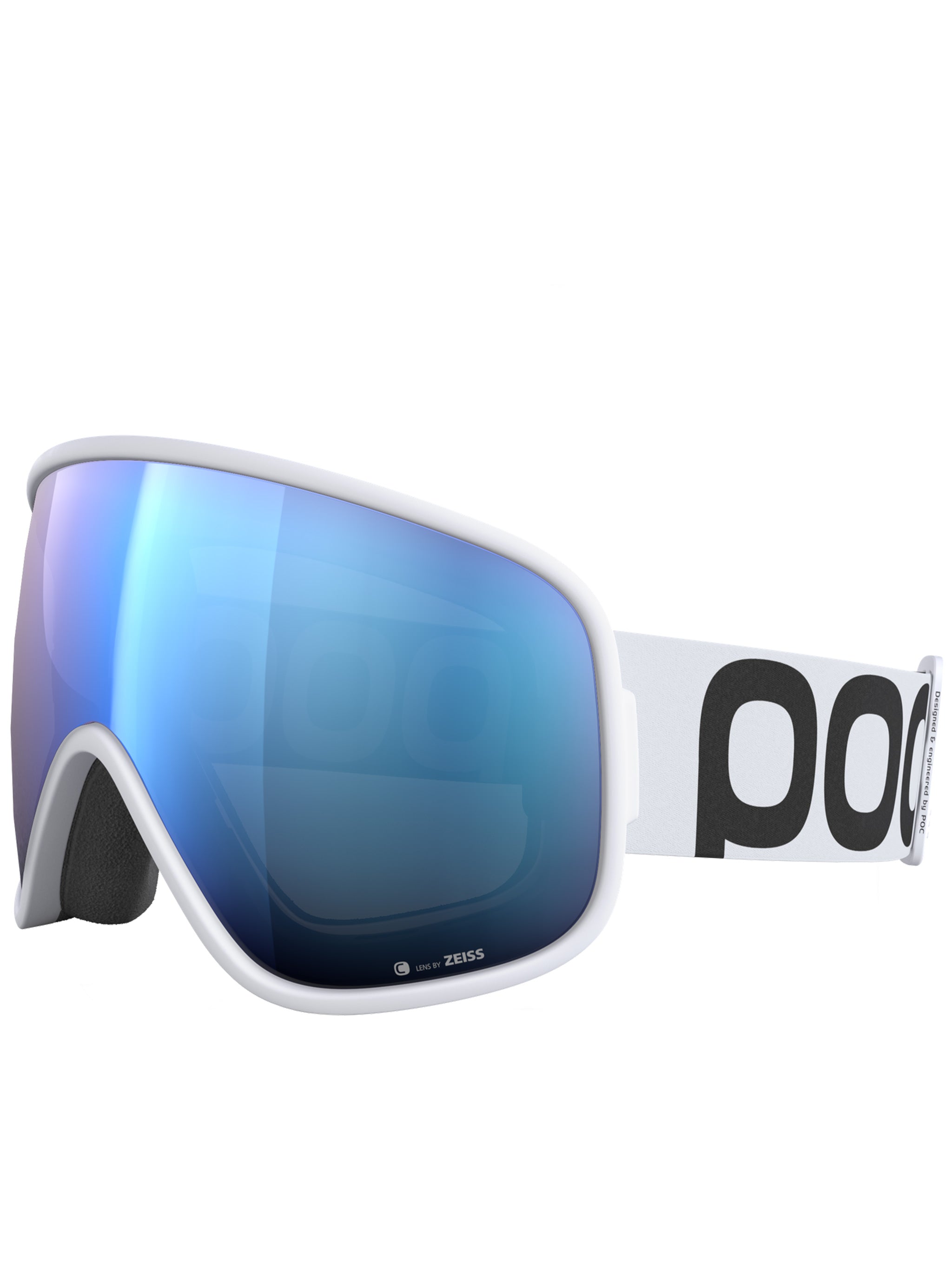 White Vitrea Wide Blue Mirrored Goggle