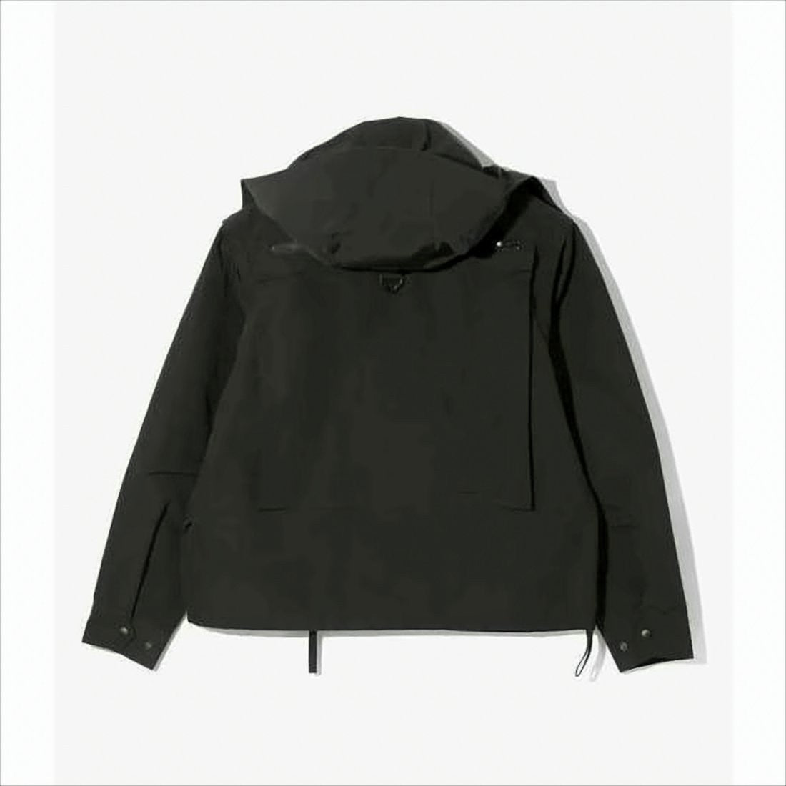 Utilitarian Black Jacket with Detachable Hood