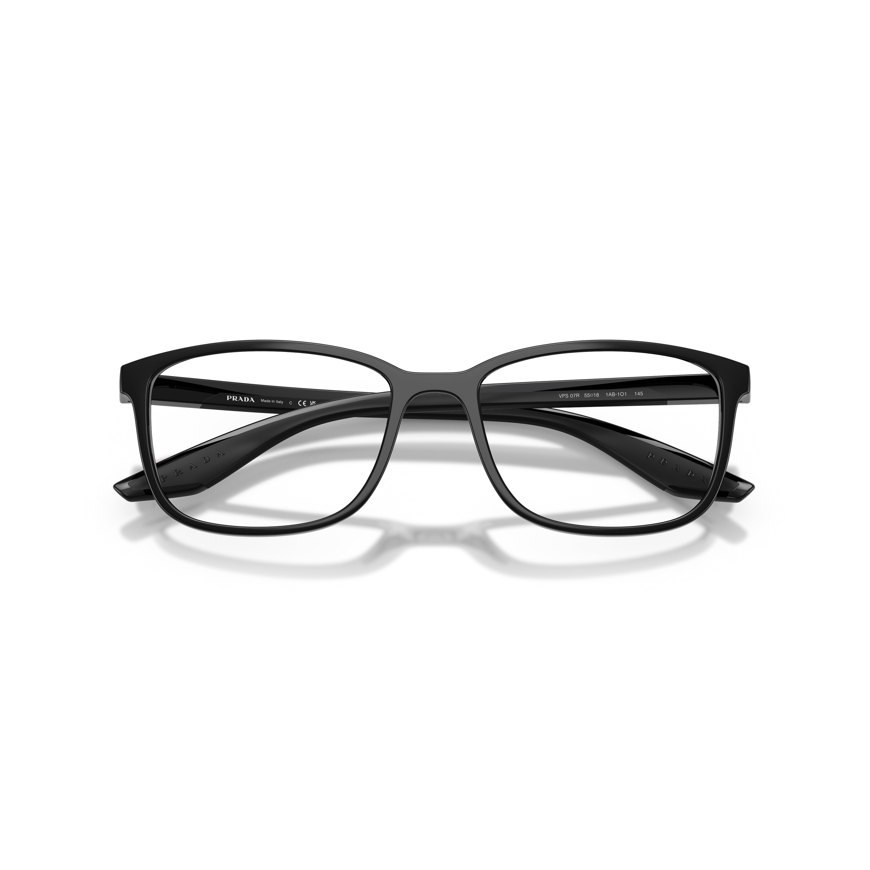 0ps 07rv Rectangular Black Sunglasses