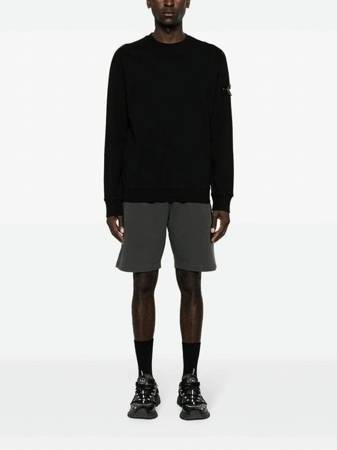 Relaxed Fit Grey Cotton Shorts