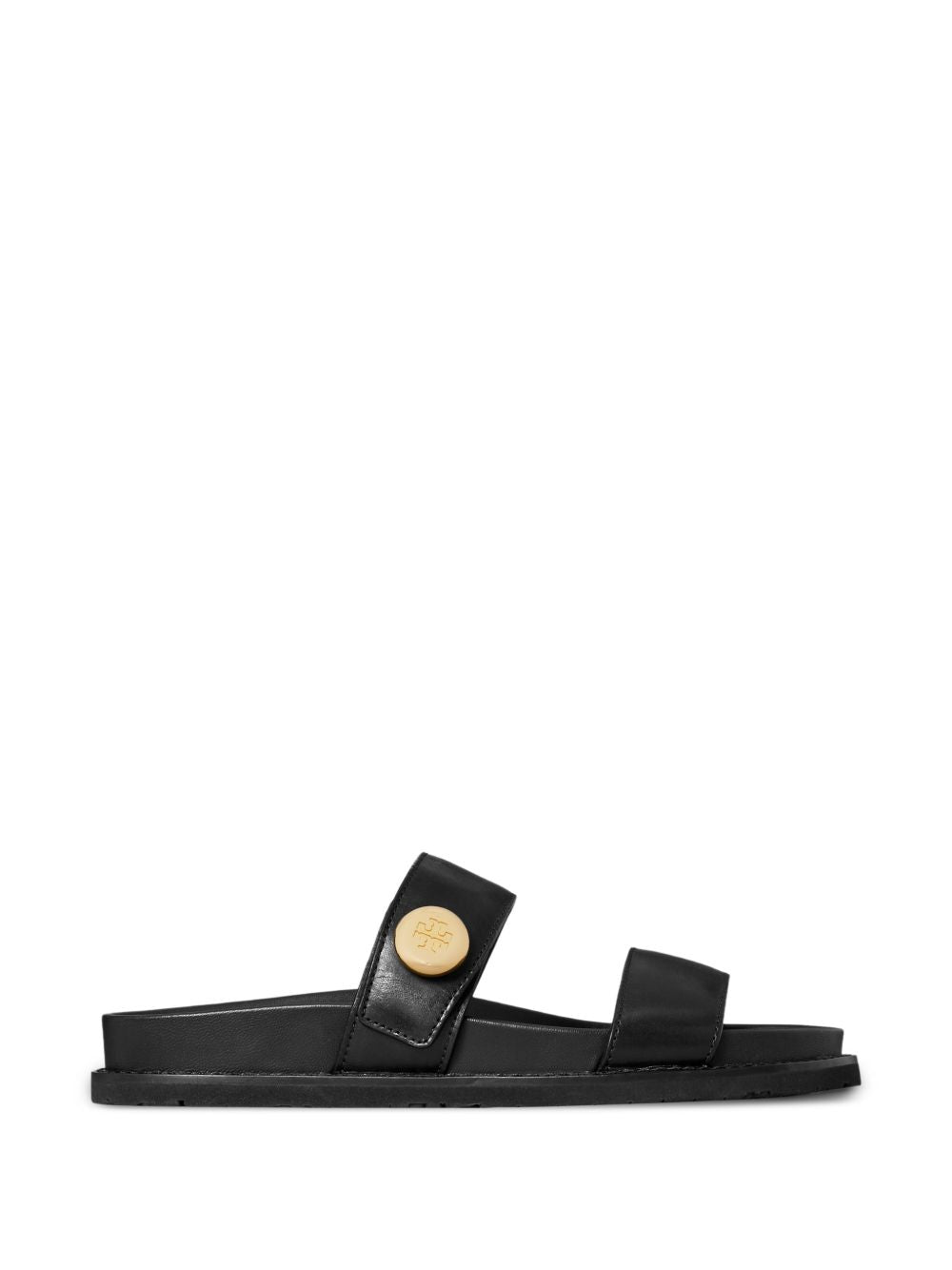 Black Leather Flats