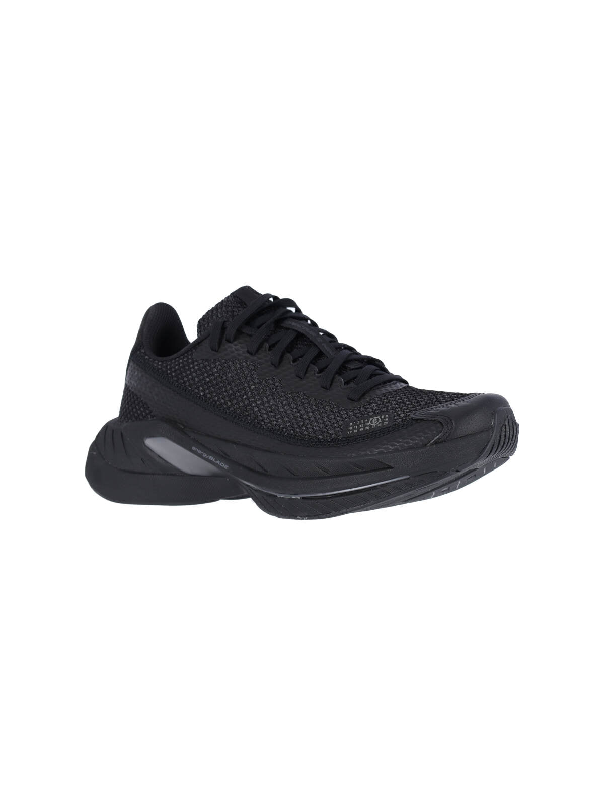 Rounded Toe Sneakers With Textured Rubber Sole And Logo Details