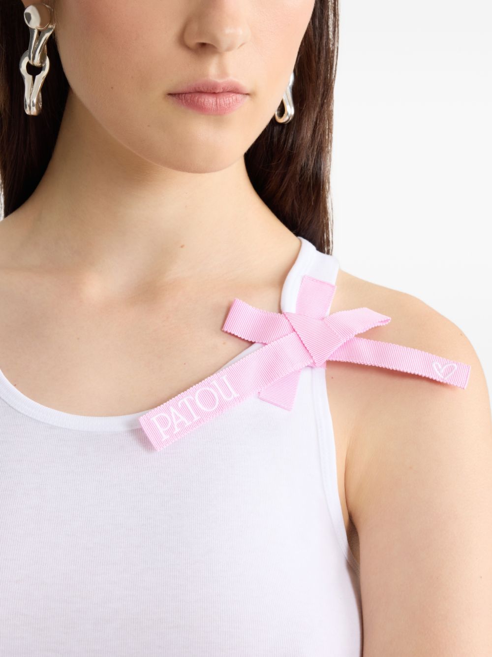 Fitted White Sleeveless Top