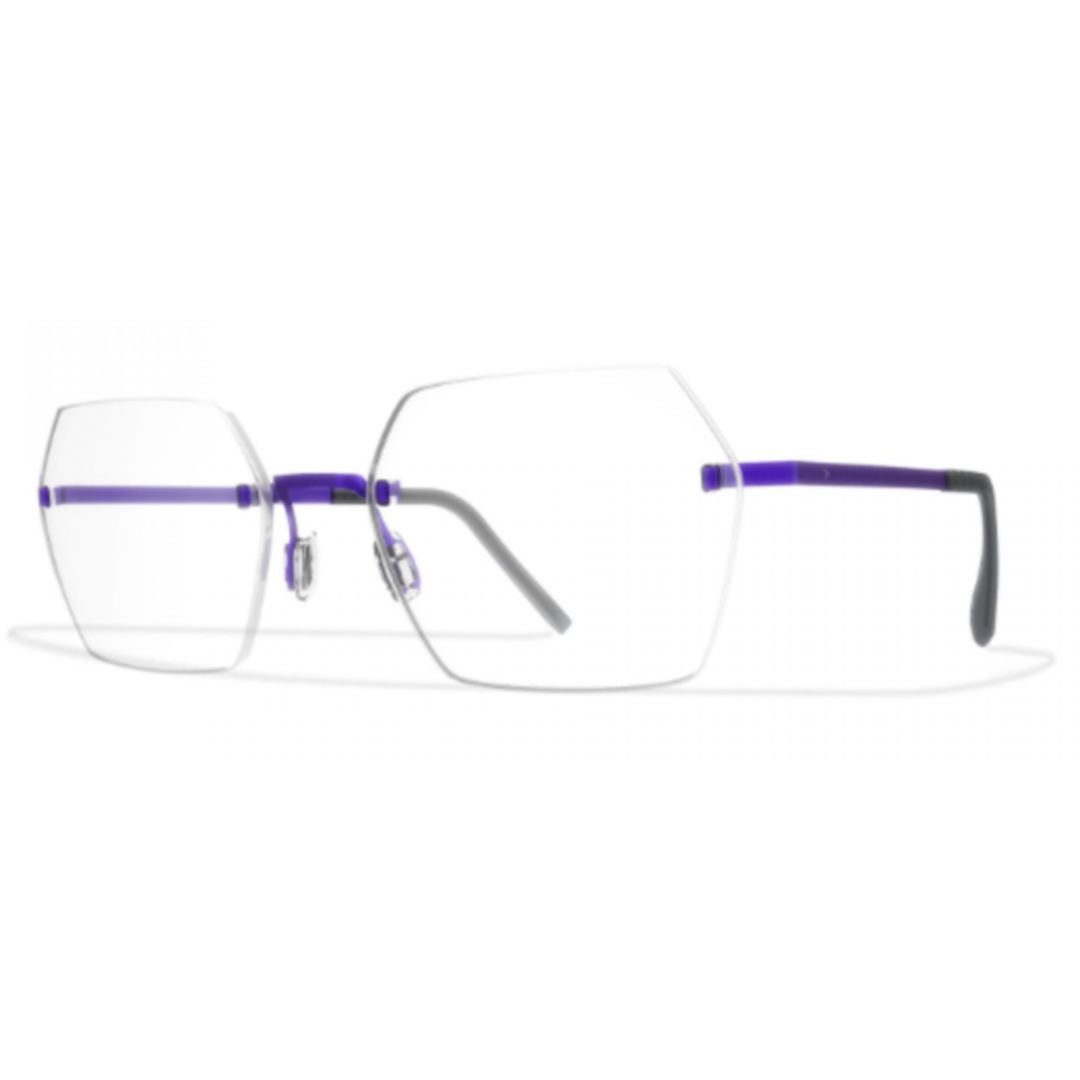 Bf941 Aero A-N Rimless Geometric Eyeglasses with Purple Accents