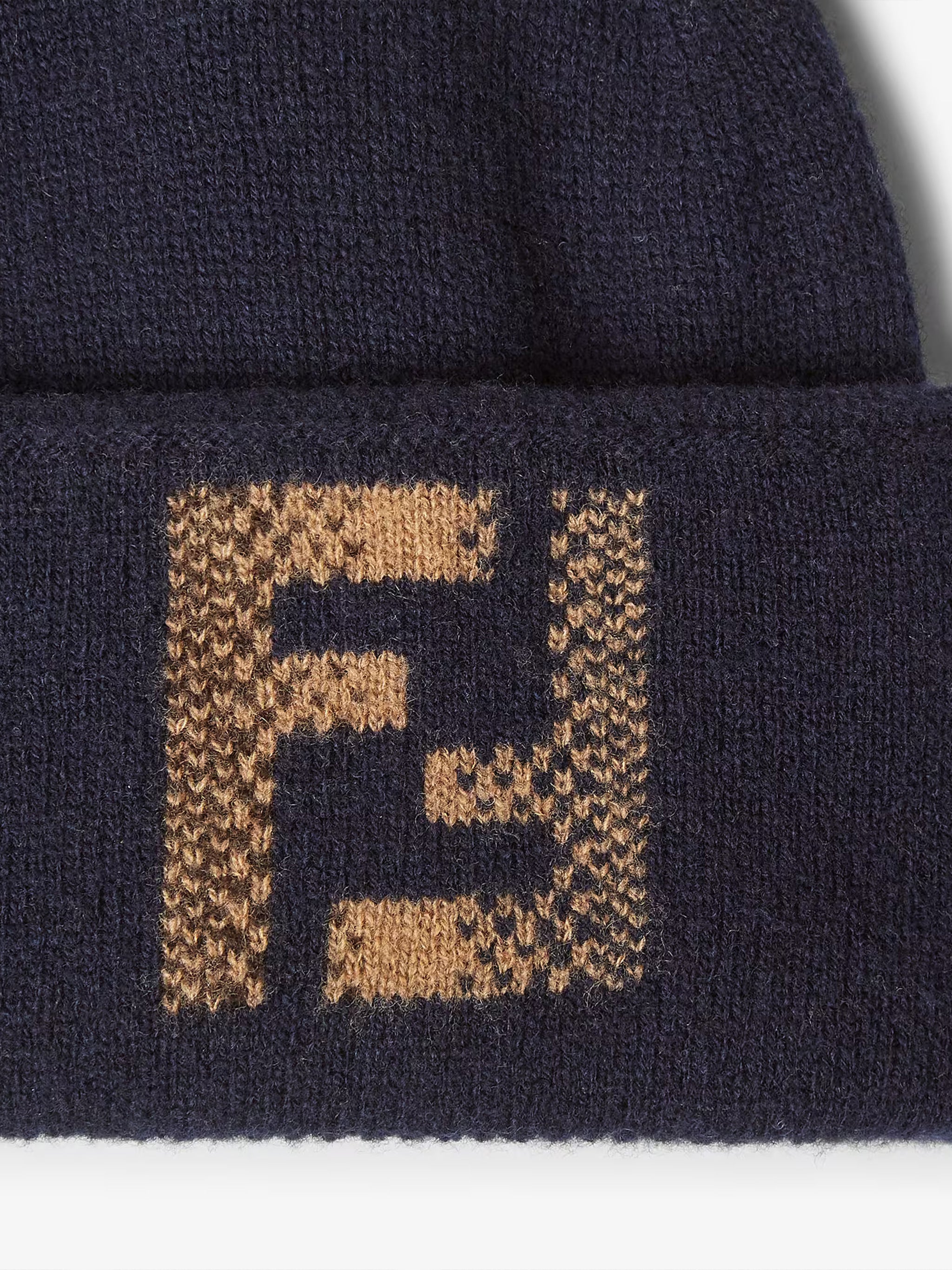 FF Sfumata Knitted Deep Navy Beanie