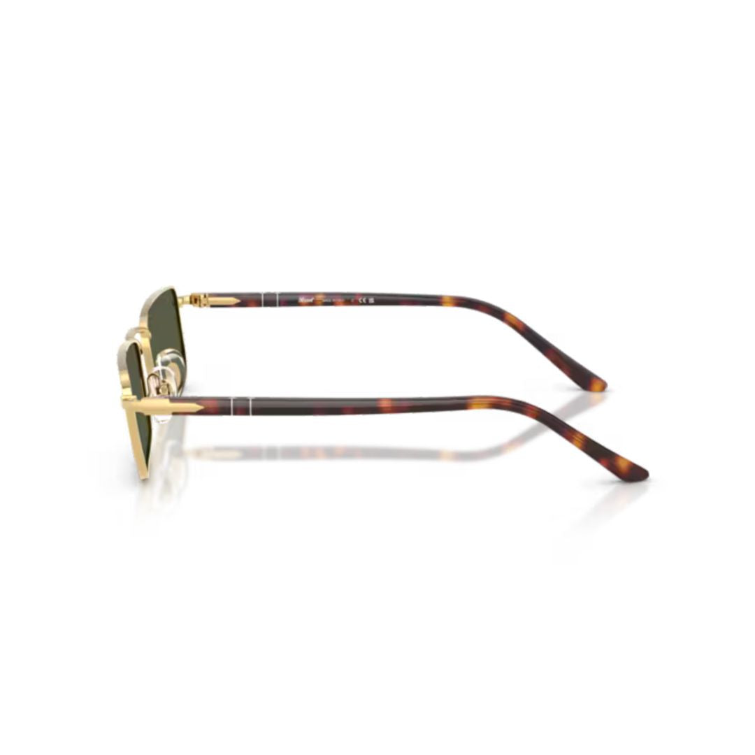 0po1025s Gold Metal Sunglasses with Tortoiseshell Temples