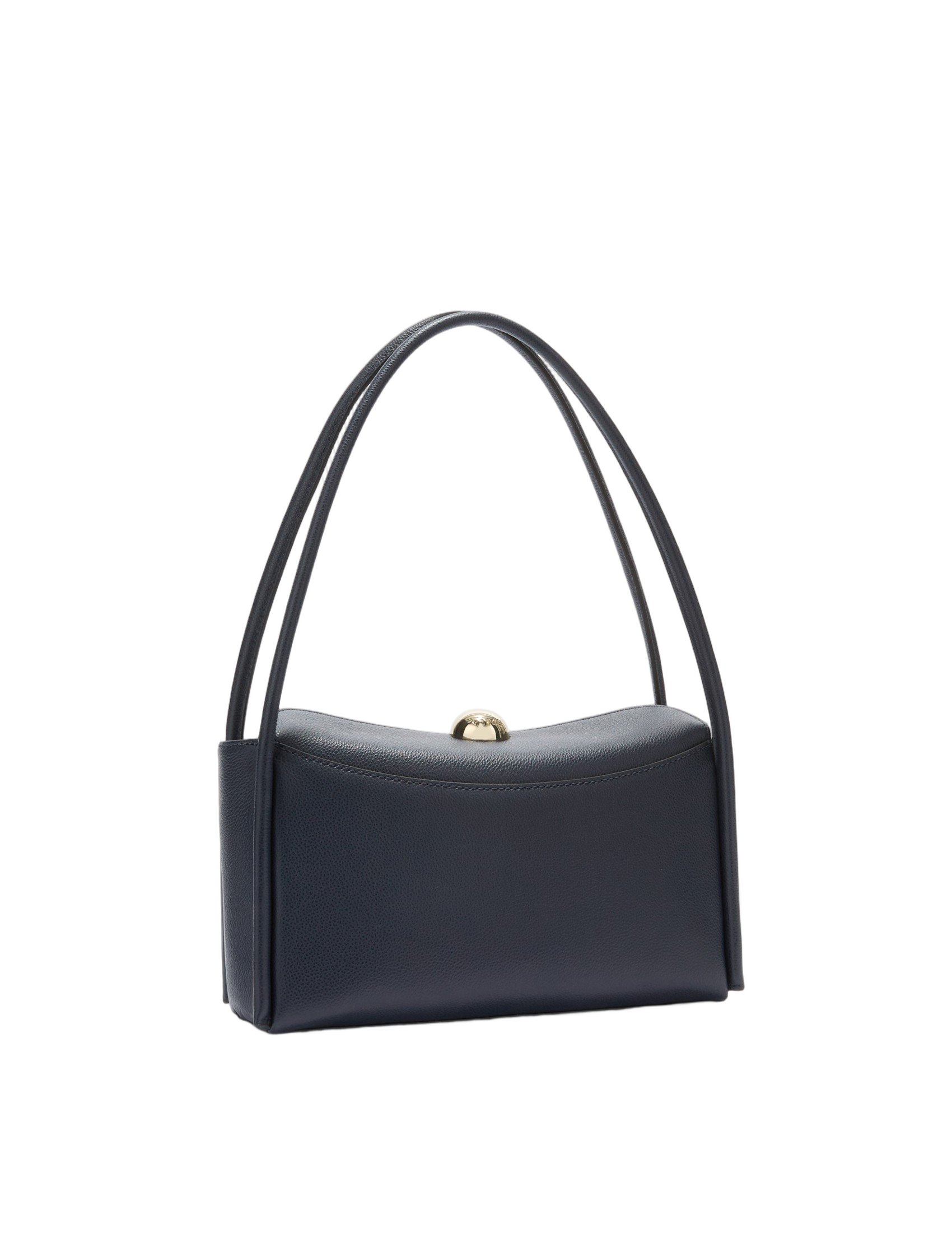 Nicole M Boston Leather Shoulder Bag In Blue