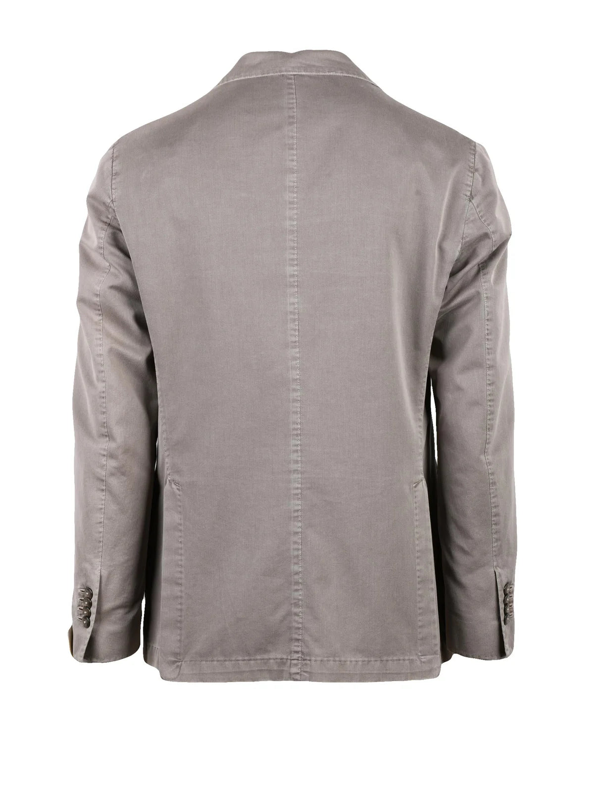Taupe Cotton Polyamide Rounded Jacket