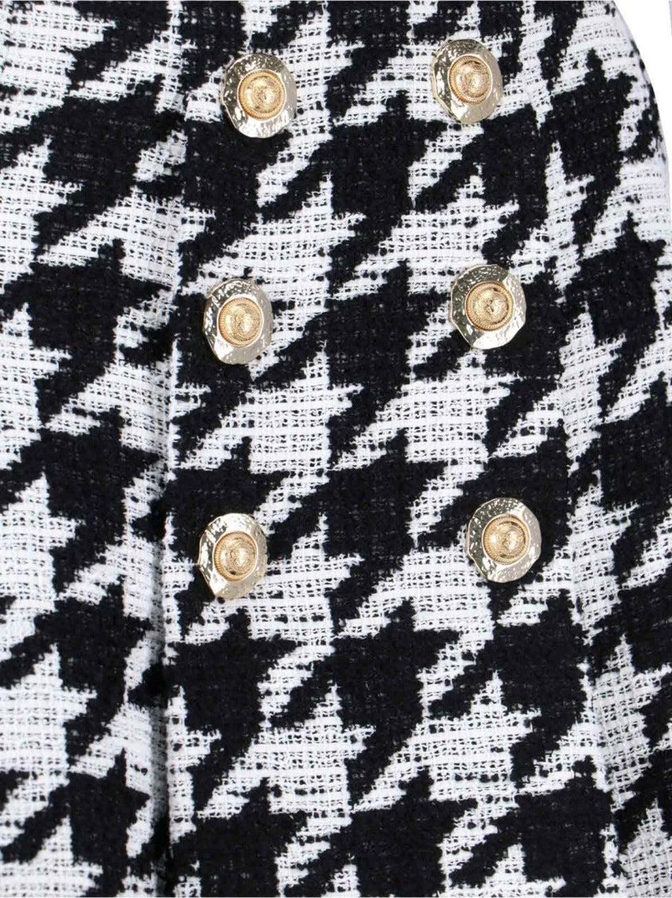 Houndstooth Mini Skirt Black