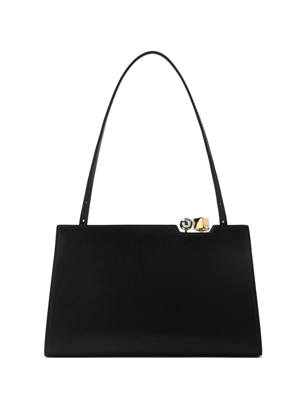 Black Top Handle Magnetic Rond-Carré Bag