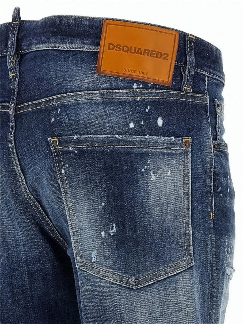 Slim Fit Distressed Denim Pants