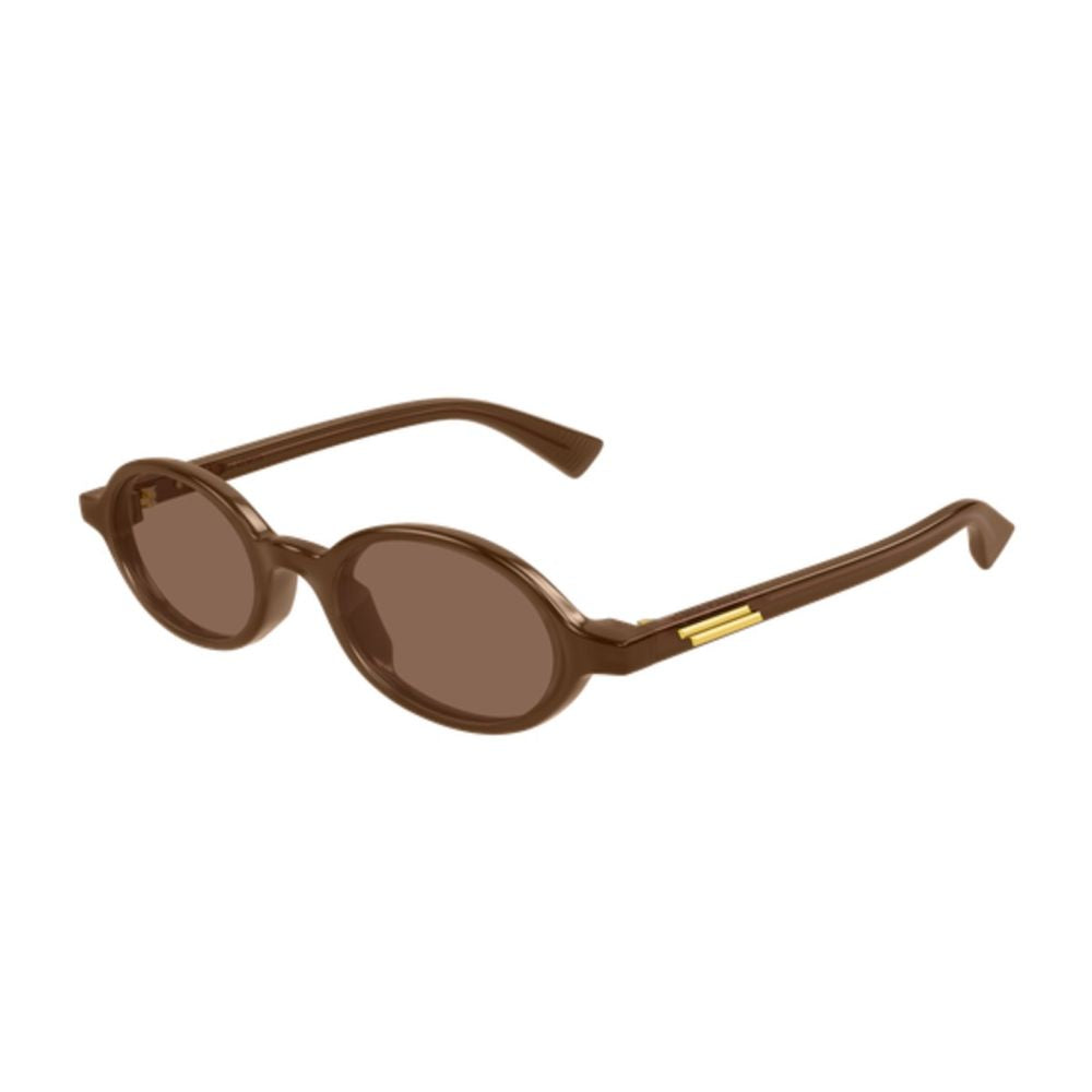 Narrow Oval Frame Sunglasses With Iconic Ribbon Detail