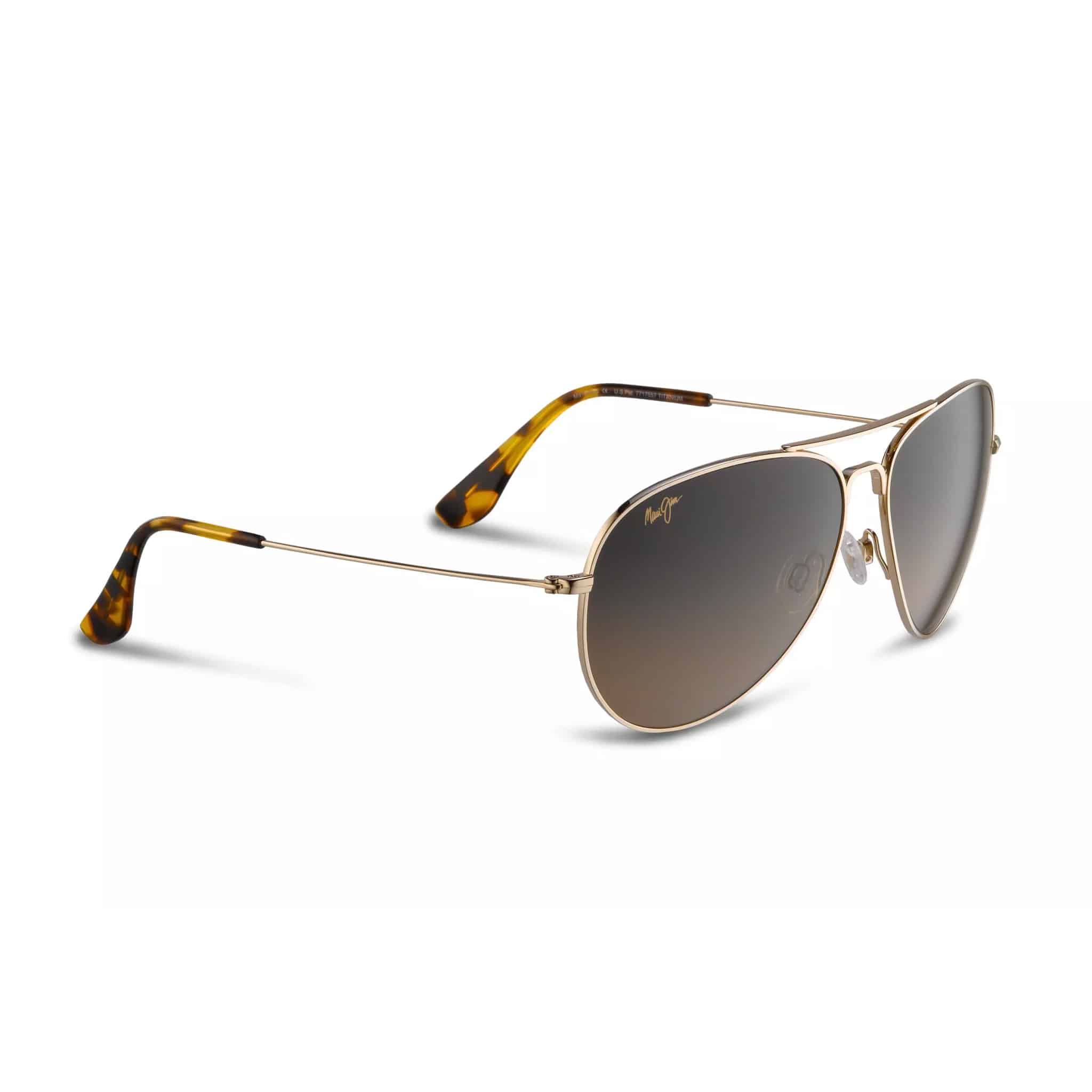 Mavericks Aviator Sunglasses with Titanium Frame and Tortoiseshell Tips