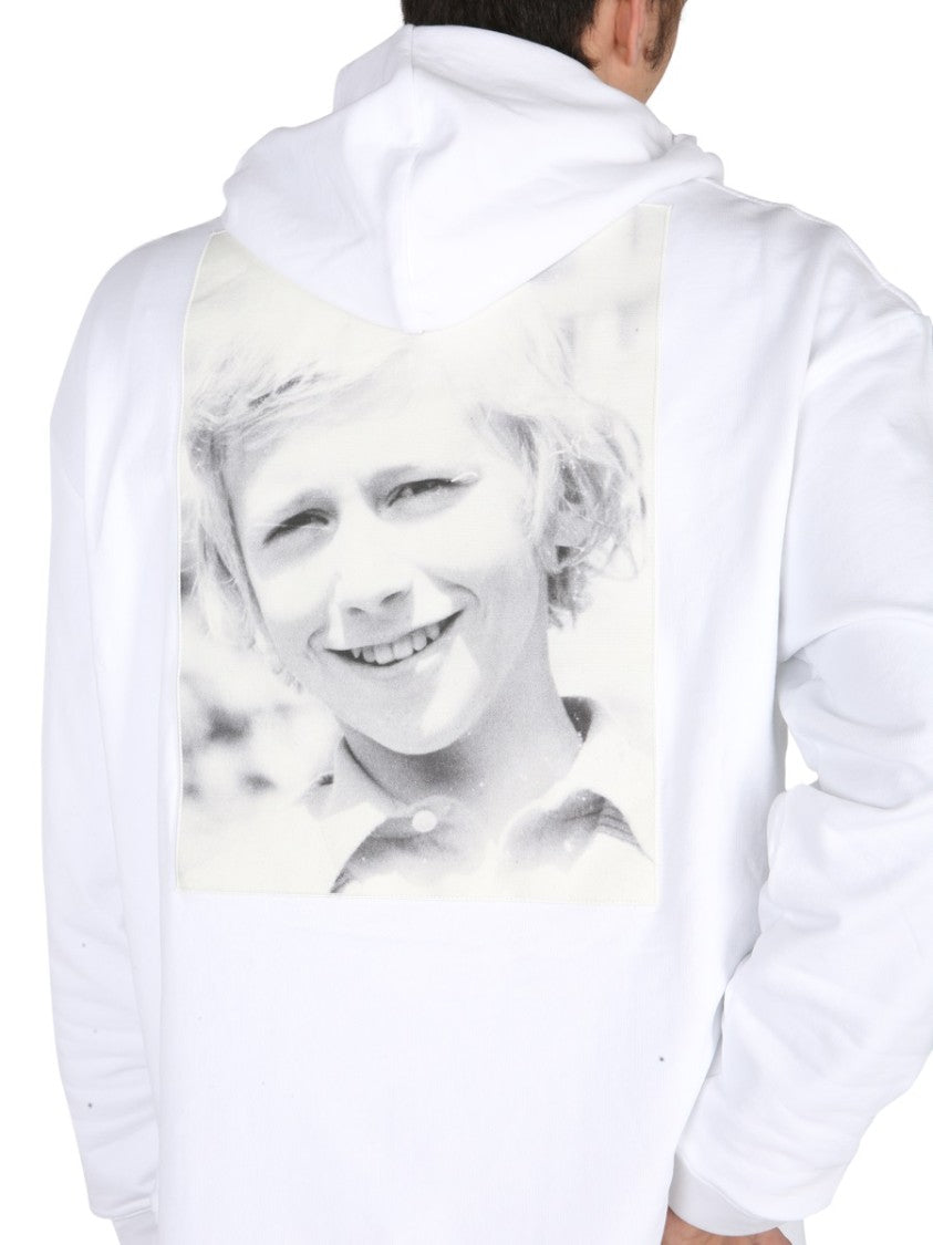 Graphic Print Hoodie With Drawstring