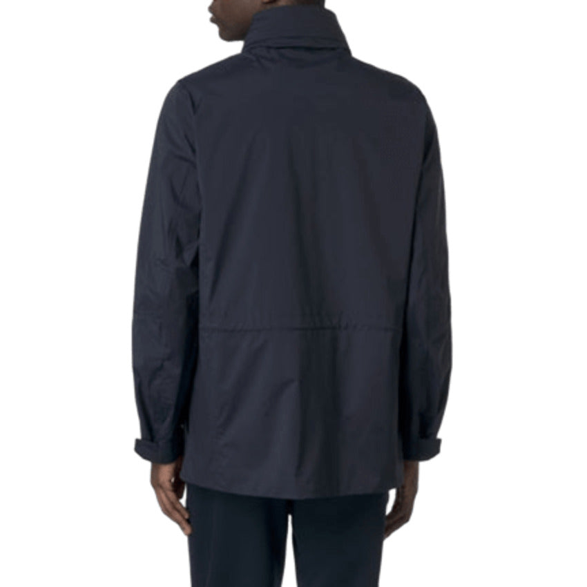 Blue Nylon Cotton Lined Jacket