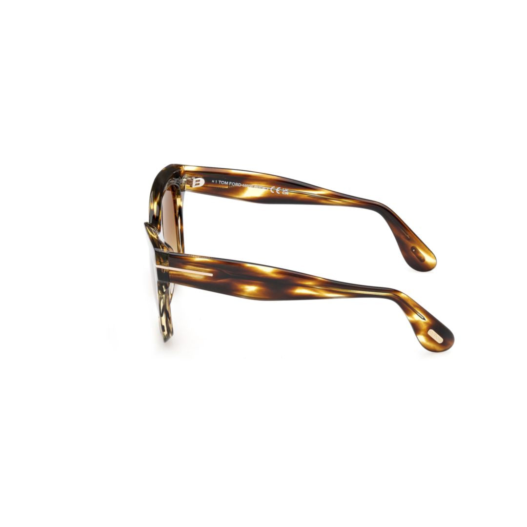 Ft1217 Square Tortoiseshell Acetate Sunglasses