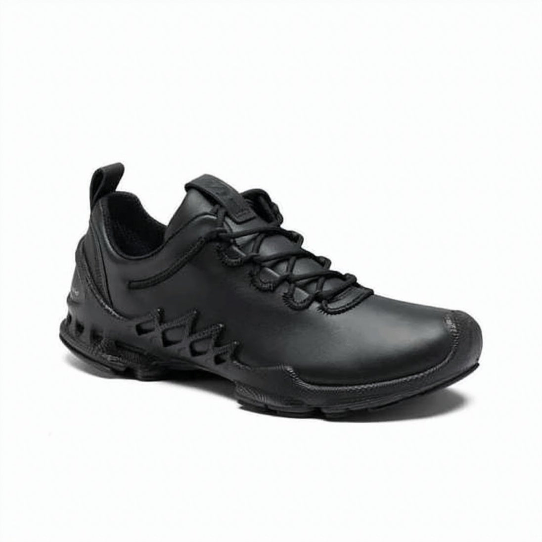 Black Smooth Leather Matte Outsole Sneakers