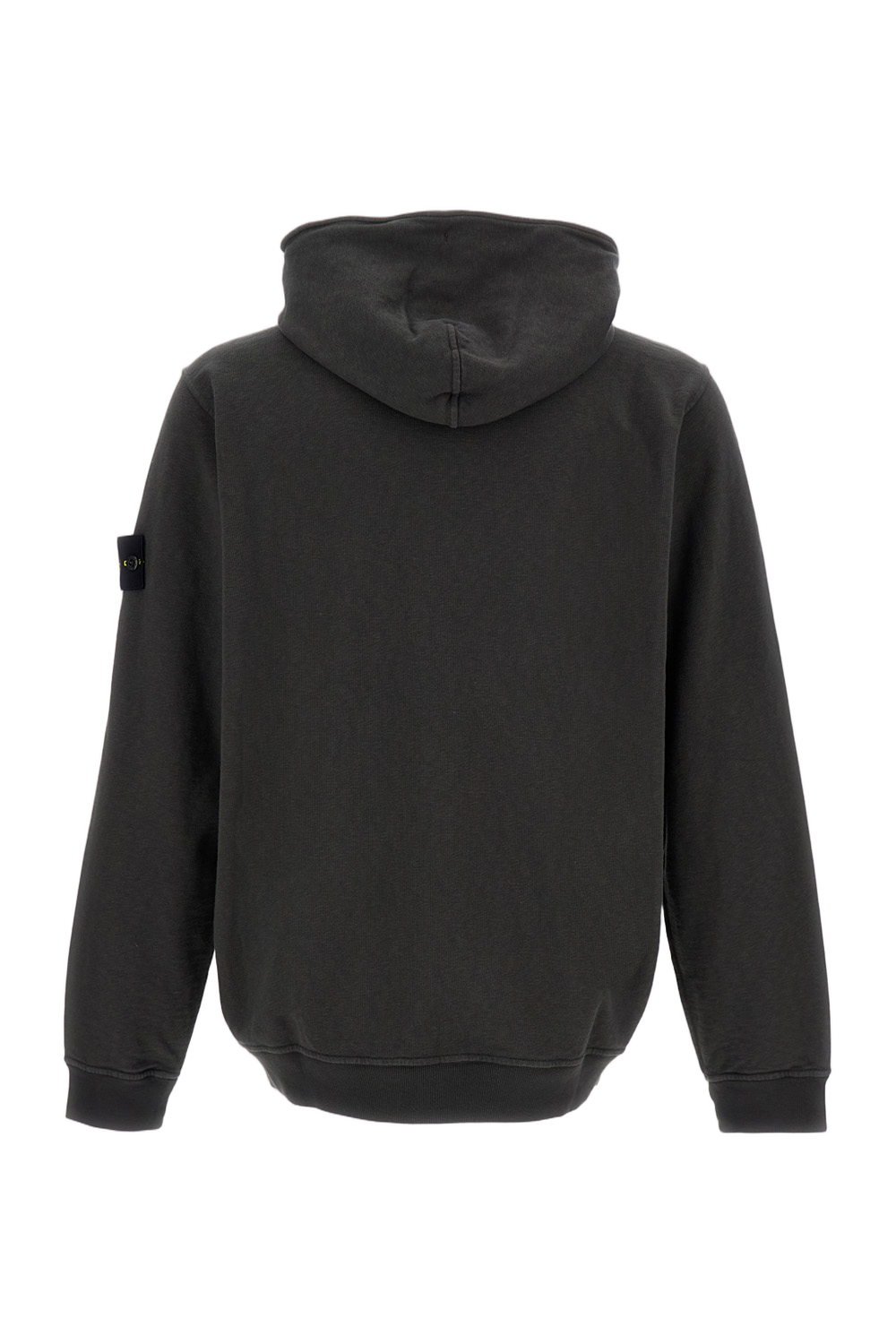 Diagonal Fleece Hooded Sweatshirt with Iconic Badge