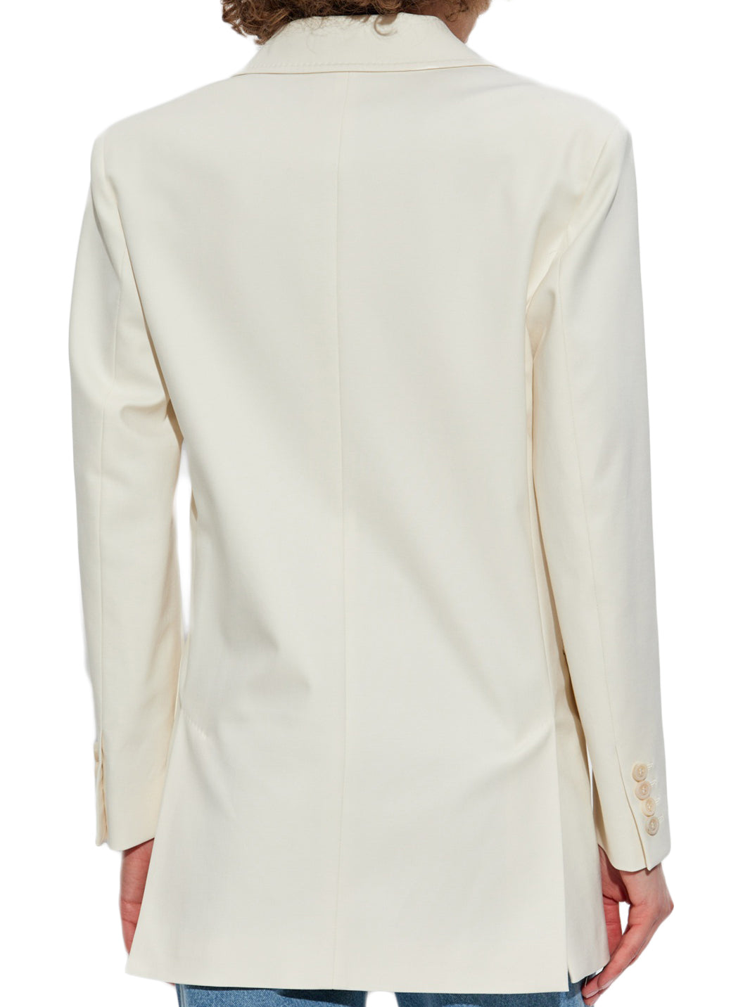 Double-Breasted Structured Jacket With Wide Lapels