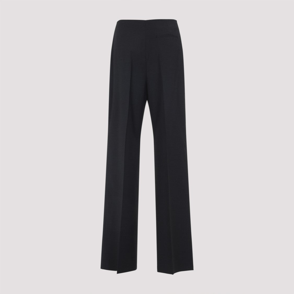High-Waisted Straight-Leg Trousers With Pressed Crease