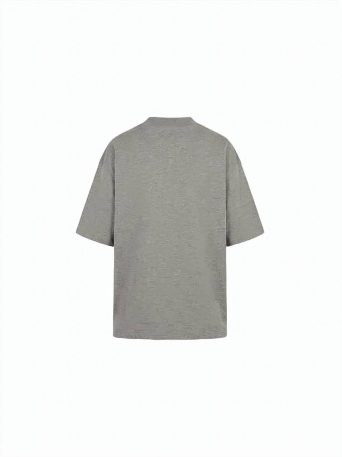 Heathered Grey Short-Sleeved T-Shirt with Classic Crew Neckline