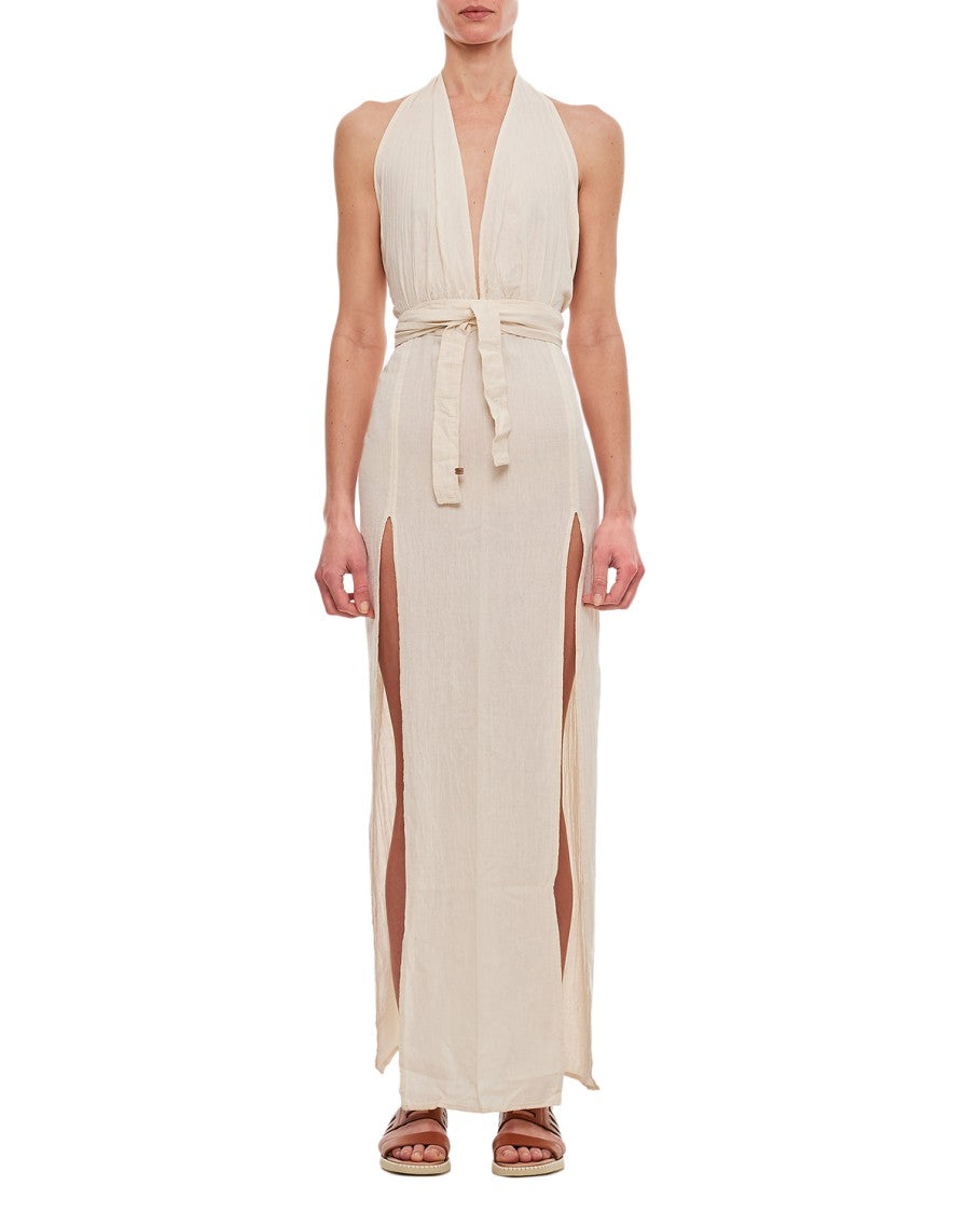 Tacoh Cotton Long Dress With Slits