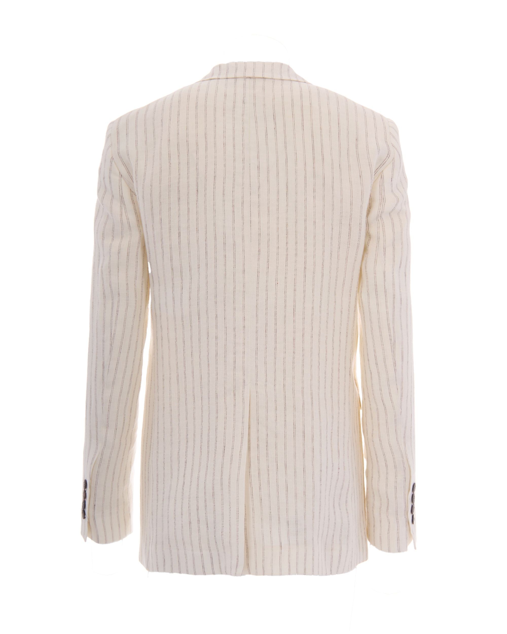 Pinstriped Linen Blazer