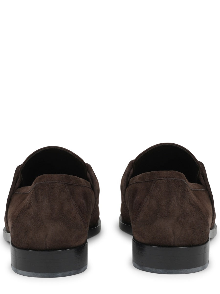 Moccasin With Knotted Leather Detail And Smooth Sole