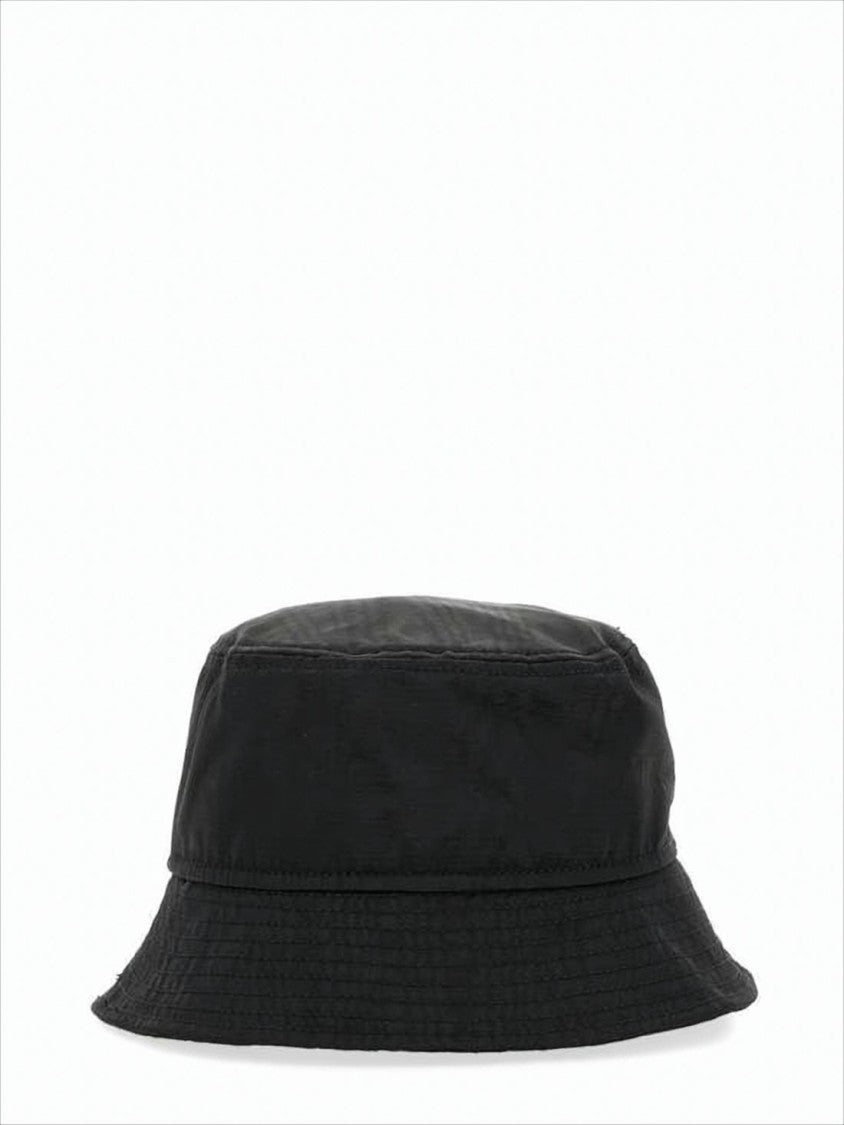 Cotton Bucket Hat with Crescent Moon Emblem