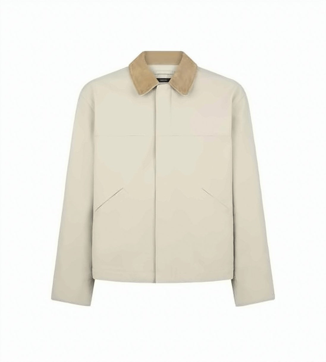Boxy Silhouette Jacket With Leather Accents
