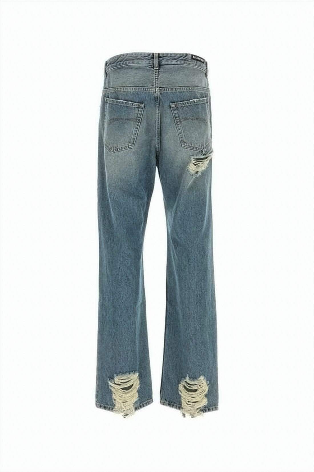 Distressed Blue Denim Pants