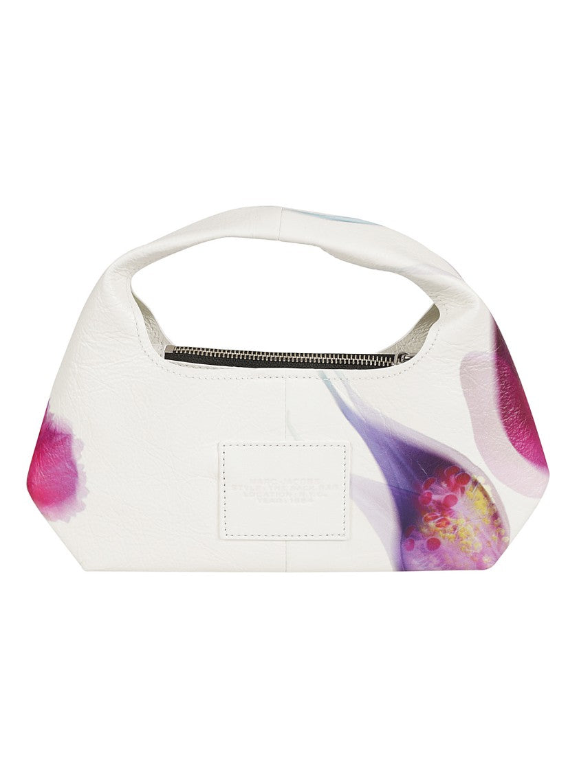 Geometric Floral Print Leather Bag