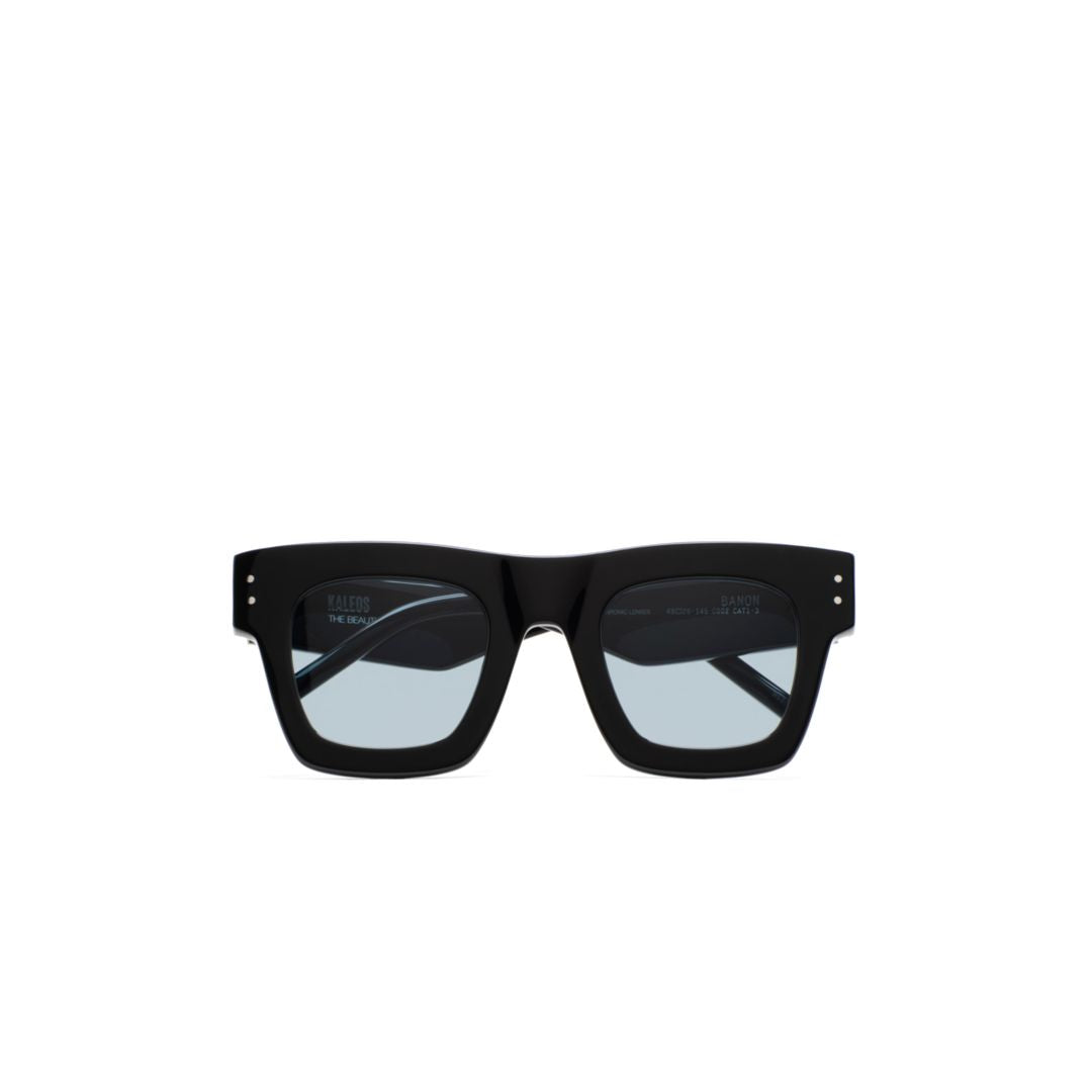 Banon Oversized Square Frame Sunglasses with Subtle Blue Lenses