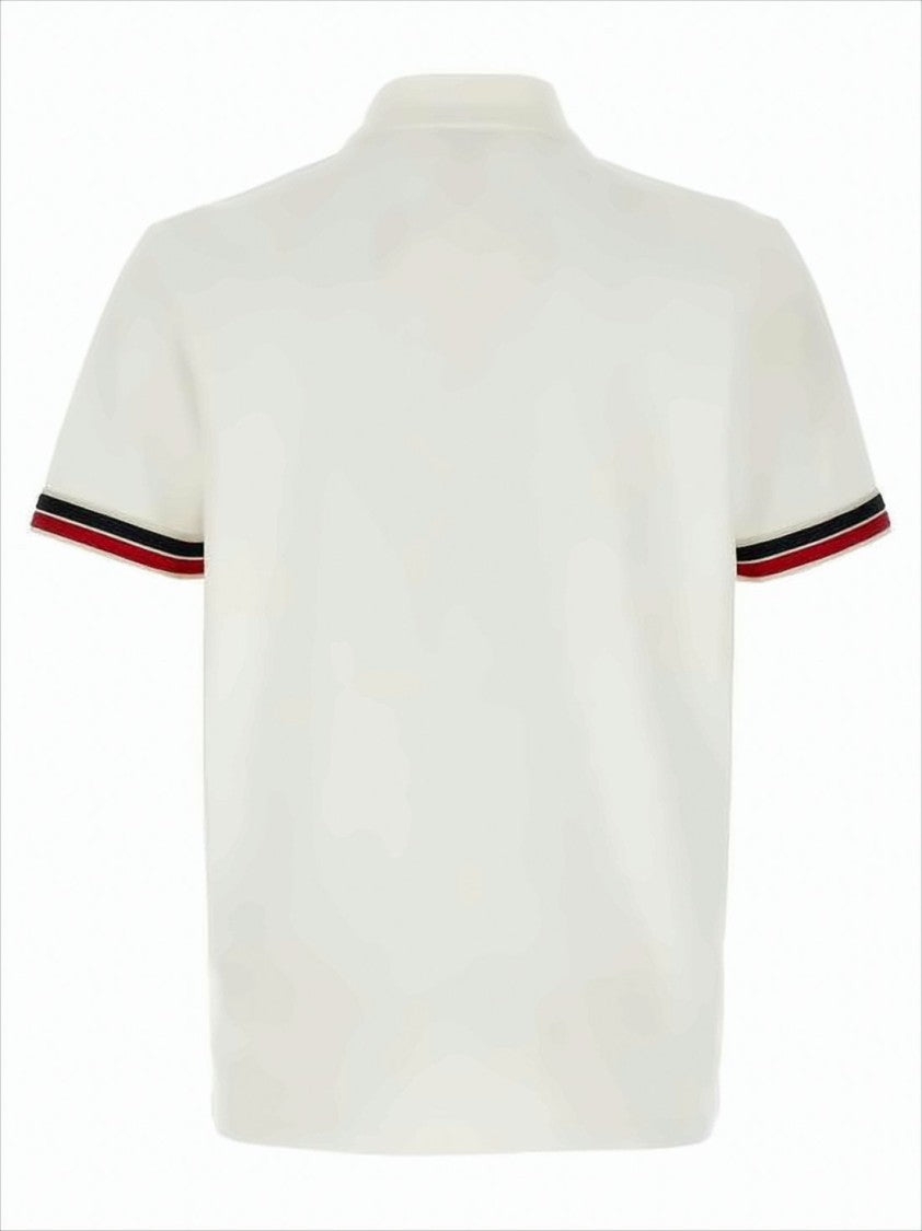 Short-Sleeve Polo Shirt With Contrasting Striped Accents